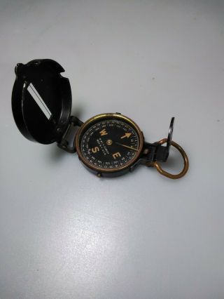 Vintage Wwii Us Army Lensatic Compass W.  & L.  E.  Gurley Troy N.  Y.  U.  S.  A.