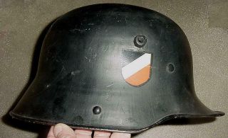 German Ww1 Ww2 Era M16/17 Steel Helmet Repainted With Bullet Holes