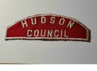 Boy Scouts Red And White Rws Shoulder Hudson Council Csp Patch 9