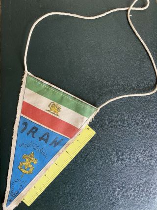 Very Rare Iran Persia Boy Scouts Pennant Flag