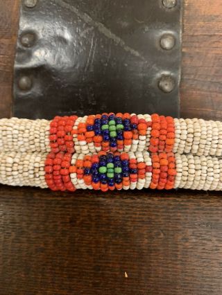 Antique/vintage Native American Beaded Belt/band/collar/rope?