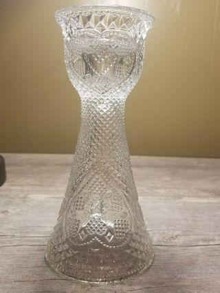 1979 Vintage Hearts And Diamond Avon Fostoria Vase / Candle Stick Holder