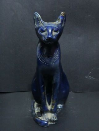 Ancient Egyptian Antiques Bastet Goddess Pharaoh Ubasti Cat Egypt Baslt Stone Bc