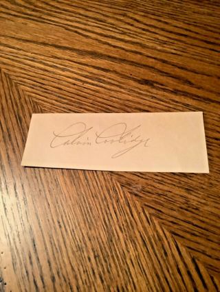 30th Us President Calvin Coolidge Signed Letter Page Cut 2 Term 1923 - 1929