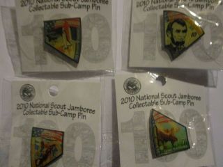 2010 National Jamboree Sub Camp Pins Complete Set