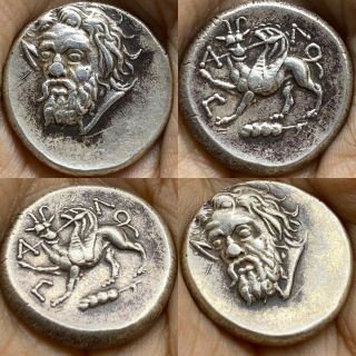 Unique Roman Ancient Greek Solid Silver Tetradrachm Coin 8.  2gr