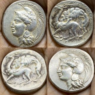 Unique Roman Ancient Greek Solid Silver Tetradrachm Coin 7.  8gr
