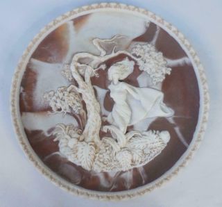 Incolay Cameo Stone 10 " Plate - Romantic Poets: She Was A Phantom Of Delight