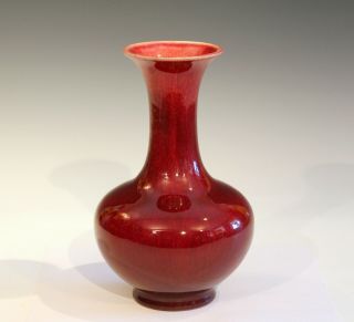 Vintage Catalina Island Gladding Mcbean Oxblood Red Flambe California Lamp Vase