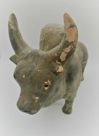 Large Ancient Indus Valley Harappan Terracotta Bull Statuette