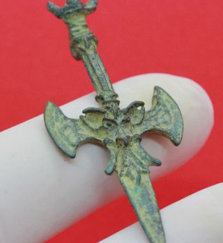 Viking Sword Ancient Bronze Cross 800 - 900 Ad