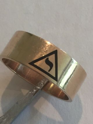 10k Gold Masonic Scottish Rite Band Ring
