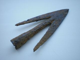 Ancient Rare Authentic Viking Iron Arrowhead Ca 9 - 12 Century Ad