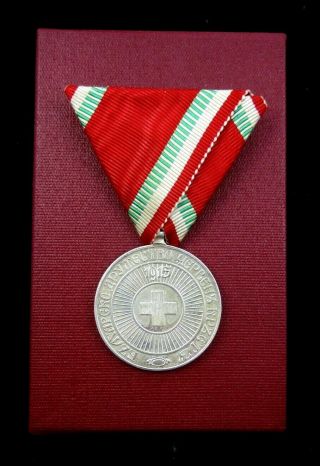 Ww1 Bulgarian Royal Award Red Cross Medal 1915