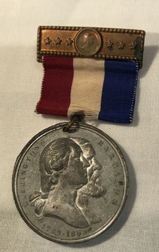 George Washington Benjamin Harrison 1889 G.  W.  Inauguration Centennial Medal