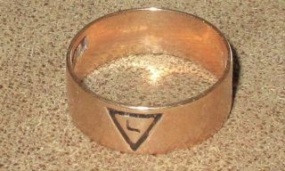 Vintage Masonic 10k Yellow Gold Ring - 14th Degree Scottish Rite Sz 9 1/2