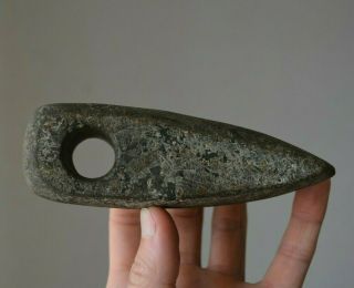 Ancient 100 Authentic Neolithic Stone Age Boat Shaped Axe Hammer 4