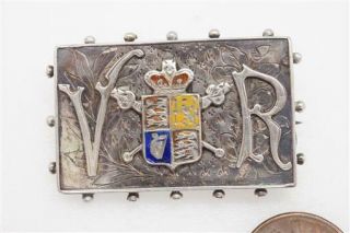 Antique English Silver Queen Victoria Golden Jubilee Commemorative Brooch