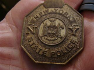 Rare Antique York State Police Badge Uniform Or Hat Insignia Trooper 2184