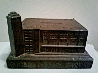 Citizens Federal Savings,  Hialeah,  Fl.  Souvenir Building Bank (scarce)