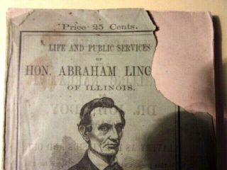1860 ABRAHAM LINCOLN CAMPAIGN BOOK GREEN WRAPS 128 PPS BOSTON THAYER HAMLIN 1ST 2