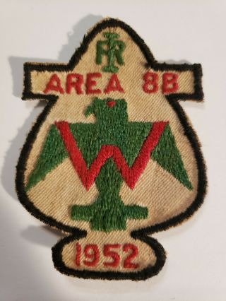 1952 Area 8 B Conclave Bsa Shawnee Lodge Patch 51 Irondale St Louis Council Mo