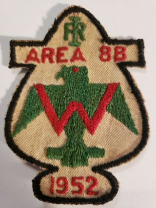 1952 Area 8 B Conclave BSA Shawnee Lodge patch 51 Irondale St Louis Council MO 2