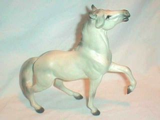 White Gray Stallion Horse Model Figure