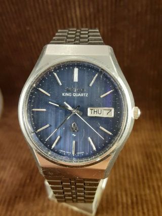Vintage 1975 Seiko King Quartz 0853 - 8000 9 Jewel Watch
