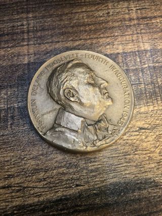 Fdr Franklin Delano Roosevelt 4th Inauguration 1945 Coin Jo Davidson
