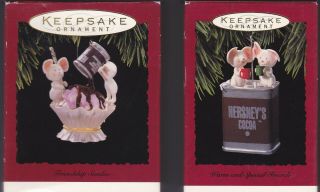 Set Of 2 Hallmark Keepsake Ornaments Hershey 