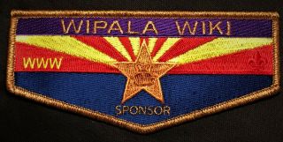 Oa Wipala Wiki Lodge 432 Bsa Grand Canyon Council Sponsor Cmy Very Few Made Flap