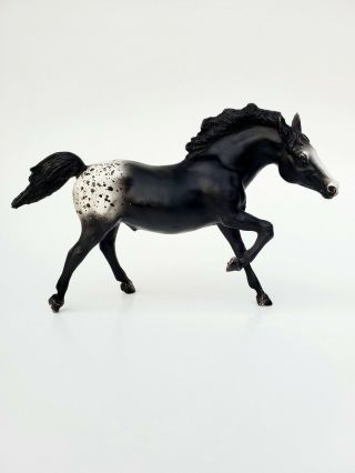 Vintage Breyer Model Horse Running Stallion Black Blanket Appaloosa 127