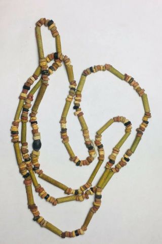 Ancient Egyptian Faience Bead Necklace Artifact Late Dynasty 33rd 600 - 300 Bce