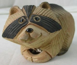 Vintage Artesania Rinconada Uruguay Art Pottery Collectible Raccoon