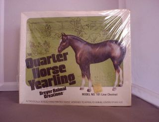 Vintage Breyer 101 Quarter Horse Yearling Chestnut In White Picture Box