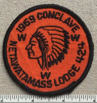 Vintage Oa Netawatamass Lodge 424 Order Of The Arrow Conclave Patch Ohio Chief