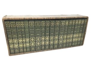 Vintage Boxed Set Hc Peebles Classic Library 19 Volumes Of The Classics Green