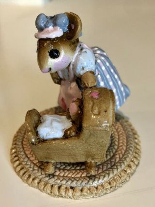 RARE Wee Forest Folk 1979 Rock - A - Bye Baby Mouse M - 35 Mother & Cradle 2