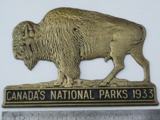 Canada ' s National Parks Buffalo License Plate Topper 1933 2