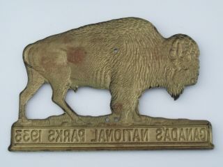 Canada ' s National Parks Buffalo License Plate Topper 1933 3