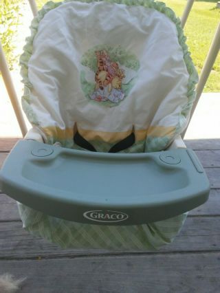 Vintage Graco Winnie The Pooh Open Top Baby Swing,  Battery Operated