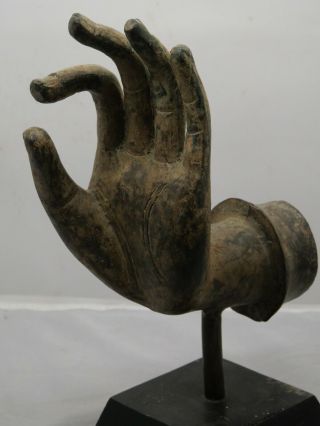 Very Interesting Bronze Hand Of Buddha - Antiquity Style - L@@k