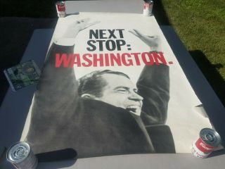 1968 Next Stop: Washington Richard Nixon Presidential Campaign Poster