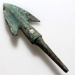 Scarce Mycenaean Bronze Poisoning Arrowhead Circa 1600 - 1100 Bc