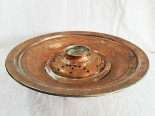 Antique Ottoman Handmade Copper Pitcher and Plate Ewer Basin Set Jug ibrik 2
