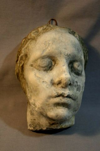 Death Mask Young Woman Face Anatomy Oddity Postmortem Morbid Funeral
