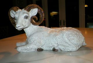 Vintage Italian Ceramic Pottery Ram Figure 18 "