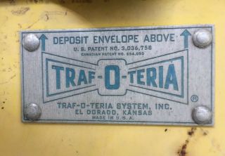 Vintage Traf - O - Teria Traffic Parking Ticket Box from El Dorado,  Kansas - No Key 3