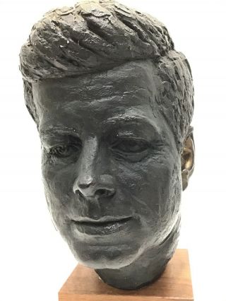 Vintage 1964 Austin Productions Inc John F Kennedy Head Bust Sculpture Statue12 "